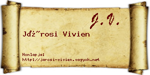 Járosi Vivien névjegykártya